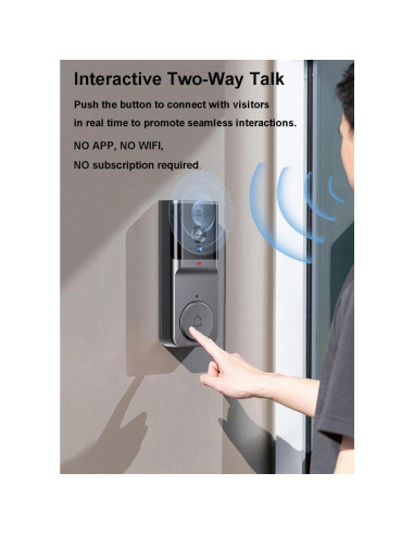 Cámara de Timbre Inalámbrico TKMARS IP06 HD 1080P 4.3"