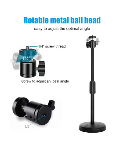 Soporte de Webcam Ajustable Khazylorr KCM1 para Logitech y Teléfonos