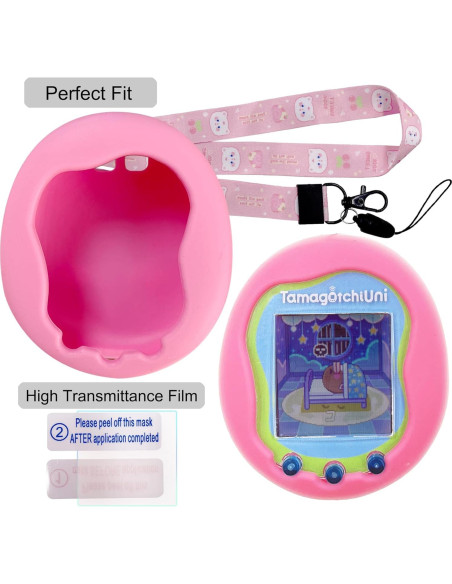 Funda de Silicona Xcivi con Cordón y Protector para Tamagotchi Uni Funda de Silicona Xcivi con Cordón y Protector para Tamagotchi Uni