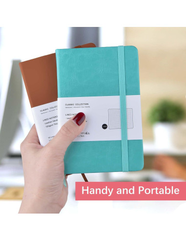 Coopay 12 Cuadernos de Bolsillo A6 Tapa Dura 160 Páginas