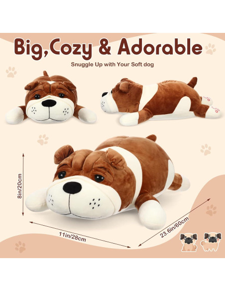 Perro de Peluche Jumbo 60 cm Vertintong Suave y Realista Perro de Peluche Jumbo 60 cm Vertintong Suave y Realista