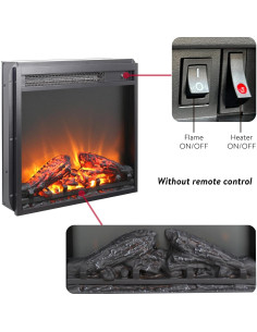 Chimenea Eléctrica Innoflame RV18V80L-NR 1400W 46cm Negra 2