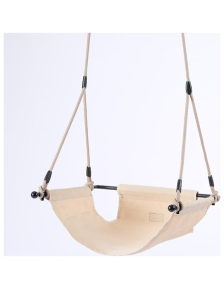 Silla de Columpio Minimalista ROPECUBE Beige Ajustable Silla de Columpio Minimalista ROPECUBE Beige Ajustable