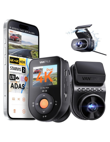 Cámara de Salpicadero Vantrue S1 Pro Max 4K Doble 2160P GPS