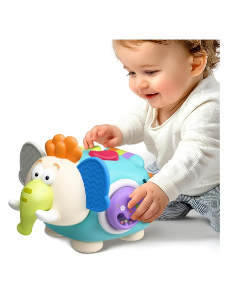 Cubo de Actividades Elefante iPlay, Juguete Montessori para Bebés Cubo de Actividades Elefante iPlay, Juguete Montessori para Bebés
