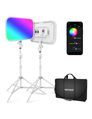 Panel de Luz LED RGB Neewer 60W 2500K-8500K 2 Piezas