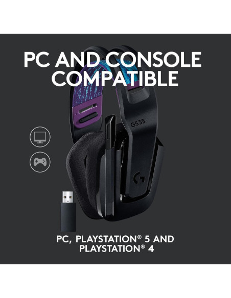 Auriculares Inalámbricos Logitech G535 para Juegos - Negro Auriculares Inalámbricos Logitech G535 para Juegos - Negro