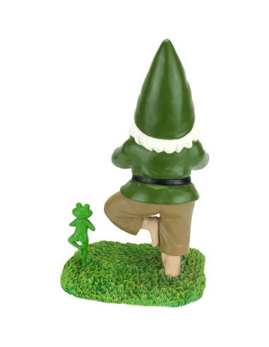 Figura de Jardín Zen Gnome y Rana GlitZGlam 28 cm