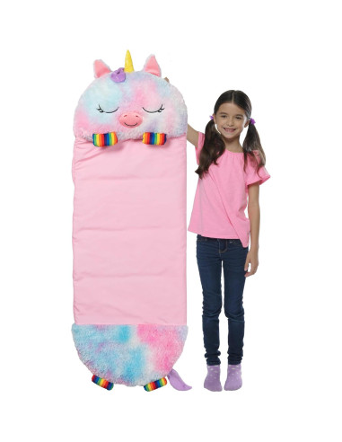 Happy Nappers Almohada y Saco de Sueño Mediano Unicornio 1.37m