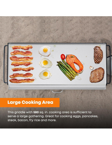 Plancha de Acero Inoxidable Stanbroil 40.6x94 cm para Camp Chef