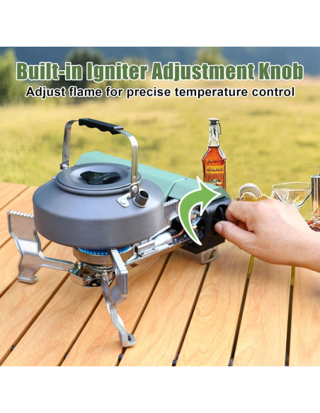 Estufa de Camping Portátil Hisencn 2600W Plegable y Compacta Estufa de Camping Portátil Hisencn 2600W Plegable y Compacta
