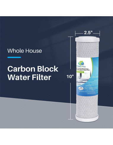 Cartuchos de Filtro de Agua CFS - Paquete de 4 - Carbono Activado