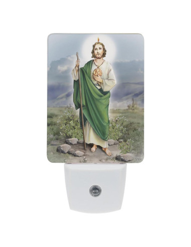 Luz Nocturna LED San Judas con Sensor Automático 13.97 cm