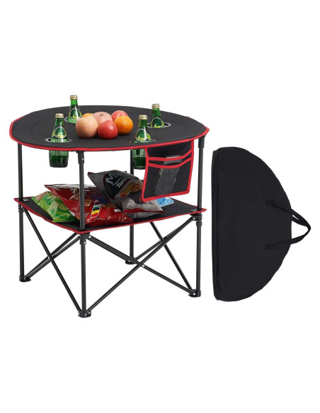 Mesa de Camping Plegable VEVOR 720x720 mm Impermeable 30 kg Mesa de Camping Plegable VEVOR 720x720 mm Impermeable 30 kg
