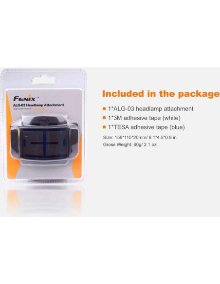 Soporte de Linterna Fenix ALG-03 para Casco + Estuche EdisonBright Soporte de Linterna Fenix ALG-03 para Casco + Estuche EdisonBright