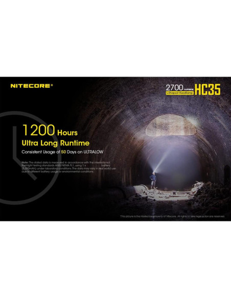 Linterna Frontal Recargable Nitecore HC35, 2700 Lúmenes, 133m Alcance Linterna Frontal Recargable Nitecore HC35, 2700 Lúmenes, 133m Alcance