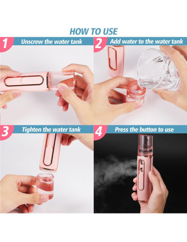 Vaporizador Facial Nano Mister Annhua Beauty 30ml Recargable USB