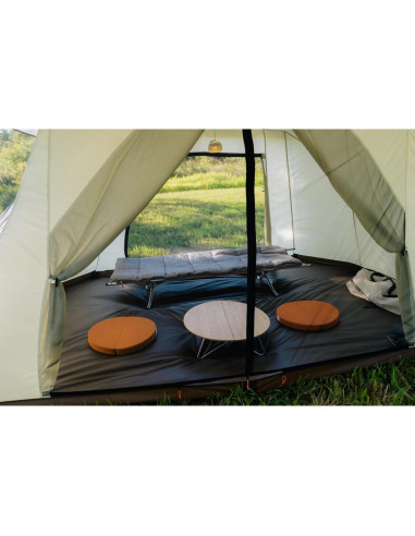 Cojín de Lounge Snow Peak Verde Plegable para Camping 49.5x26.7cm