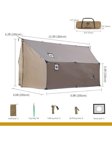 Tienda de Camping Caliente OneTigris TEGIMEN + Colcha 4 Estaciones