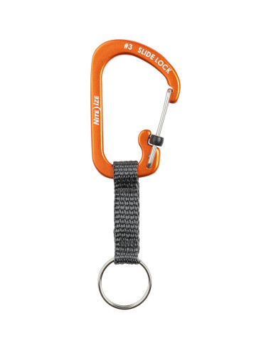 Llavero Mosquetón Nite Ize SlideLock Aluminio Naranja