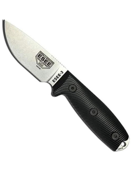 Cuchillo ESEE-3 S35VN con mango G10 y funda ambidiestra Cuchillo ESEE-3 S35VN con mango G10 y funda ambidiestra