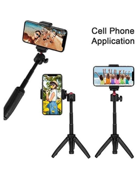 Trípode Mini Selfie Extensible DADE FAC 15-27 cm Negro/Rojo Trípode Mini Selfie Extensible DADE FAC 15-27 cm Negro/Rojo