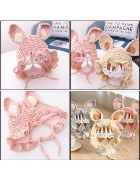 Gorro de Punto para Bebé SOIMISS 2 Pack Rosa 6-36 Meses Gorro de Punto para Bebé SOIMISS 2 Pack Rosa 6-36 Meses
