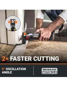 Herramienta Multiuso Oscilante Inalámbrica Worx 20V 5 2