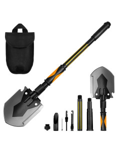 Pala de Camping Plegable HSWGHWX de Acero Aleado 1.39 kg