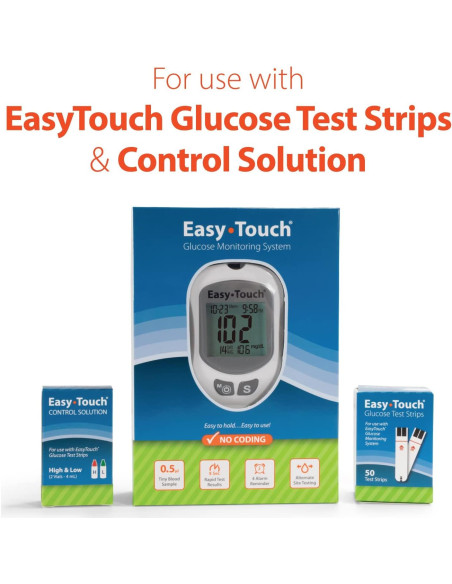 Kit de Monitoreo de Glucosa EasyTouch con Medidor y Lancetas Kit de Monitoreo de Glucosa EasyTouch con Medidor y Lancetas