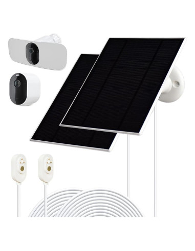 Cargador Solar KAROTTO 2 Pack para Cámaras Arlo Pro 4, 3, 5S 2K