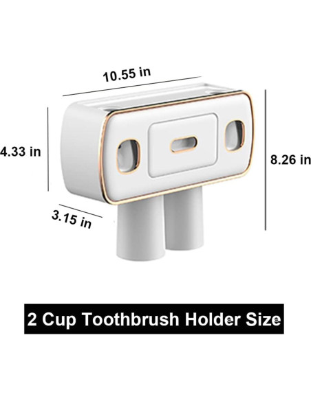 Soporte para Cepillos de Dientes Wekity Verde con Dispensador Soporte para Cepillos de Dientes Wekity Verde con Dispensador