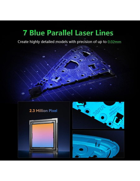 Escáner 3D Creality CR-Scan Raptor con Luz Azul y Plato Giratorio Escáner 3D Creality CR-Scan Raptor con Luz Azul y Plato Giratorio