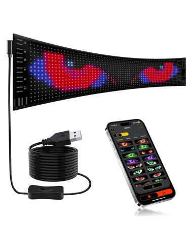 Cartel LED Programable Super RGB 38,1x10,2 cm Control APP