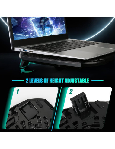 Base de Enfriamiento para Laptop LIANGSTAR 11-15.6" RGB