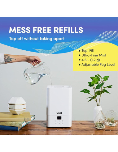 Humidificador VEVA 4.5L Niebla Fría Difusor Aromaterapia