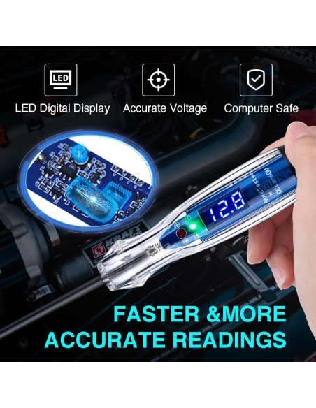 Probador de Circuito LED Digital AWBLIN 3-60V DC Voltímetro Probador de Circuito LED Digital AWBLIN 3-60V DC Voltímetro