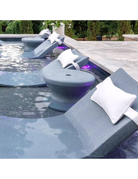 Mesa Lateral de Piscina Ledge Lounger Gris Granito 45.72 cm Mesa Lateral de Piscina Ledge Lounger Gris Granito 45.72 cm