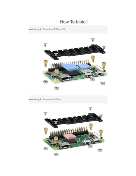 Disipador de Calor Aluminio Waveshare para Raspberry Pi Zero Disipador de Calor Aluminio Waveshare para Raspberry Pi Zero