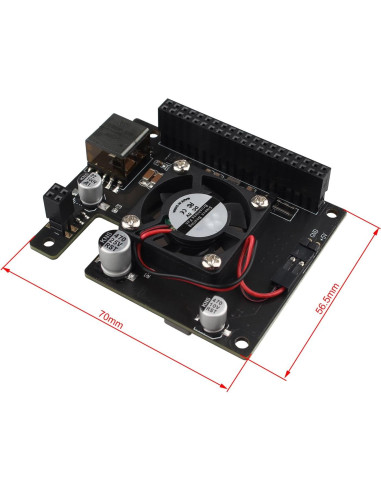 Placa PoE HAT ZDE ZP580 para Raspberry Pi 5 con Ventilador
