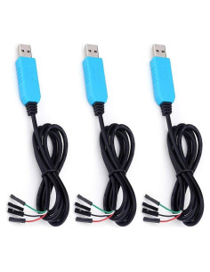 Cable USB a TTL PL2303TA EVISWIY - Paquete de 3 Unidades