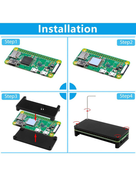 Kit GeeekPi Zero W con Caja de Aluminio y Accesorios Kit GeeekPi Zero W con Caja de Aluminio y Accesorios