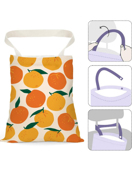 Bolsa de Basura para Auto Pykfrhh Naranja Impermeable 30x25cm Bolsa de Basura para Auto Pykfrhh Naranja Impermeable 30x25cm