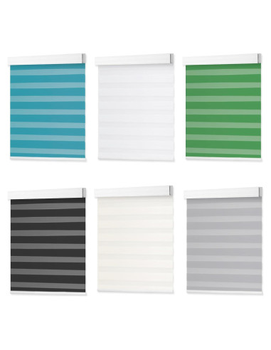 Persianas Zebra Motorizadas DENFOON 40.64x40.64cm Solar Control Remoto