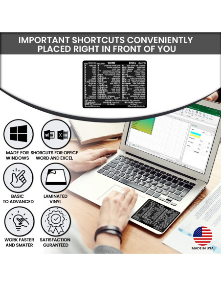 Etiqueta Adhesiva de Atajos de Teclado Synerlogic para Word/Excel Etiqueta Adhesiva de Atajos de Teclado Synerlogic para Word/Excel