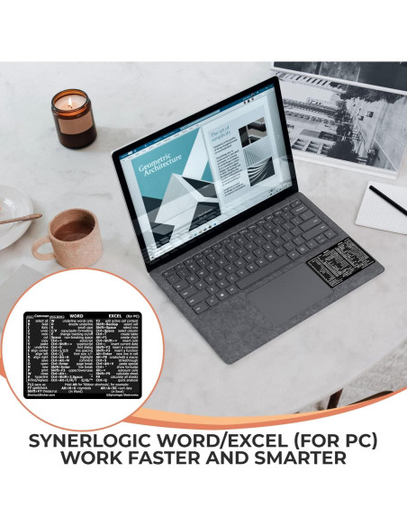 Etiqueta Adhesiva de Atajos de Teclado Synerlogic para Word/Excel Etiqueta Adhesiva de Atajos de Teclado Synerlogic para Word/Excel