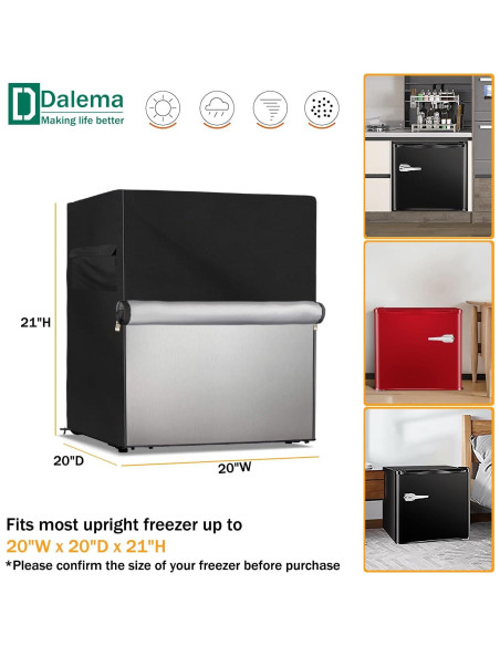 Cubierta para Congelador Vertical Dalema 600D Impermeable 51x51x53cm Cubierta para Congelador Vertical Dalema 600D Impermeable 51x51x53cm