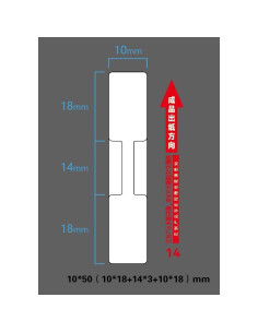 Cinta de Etiquetas Autoadhesivas Haihaixiong 2Rolls 10x50mm 2
