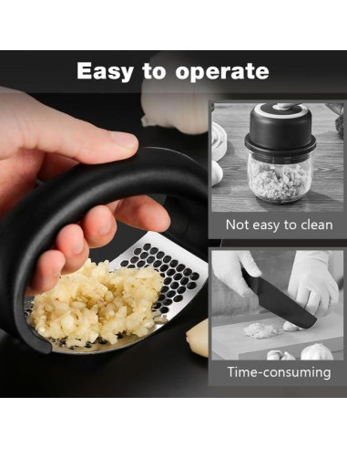 Prensa de Ajo Manual Sueea de Acero Inoxidable 2 PCS