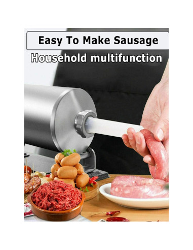 Rellenador de Salchichas Manual MZTOGR de Acero Inoxidable 1.13 kg